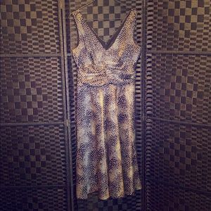 Black Dress with Silvery White Polka Dots